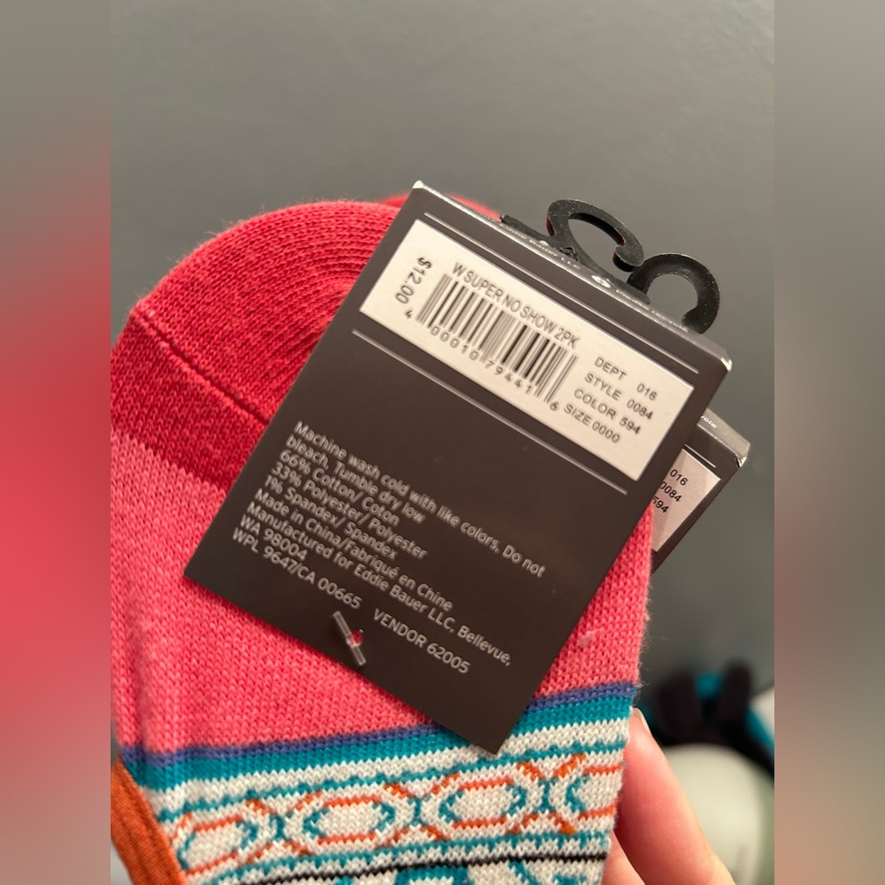 NEW w tags 8 pairs Eddie Bauer No-Show Socks liners sz 5-10 - Picture 6 of 6